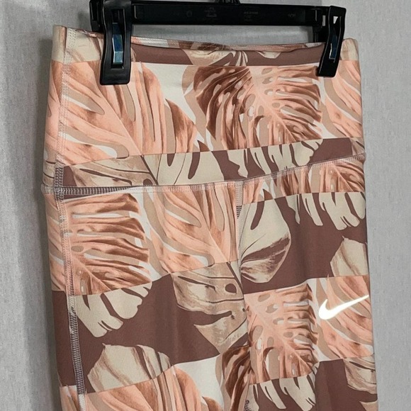 Nike Women's Dri-Fit Crop Leggings Botanical palm print M - Picture 6 of 12